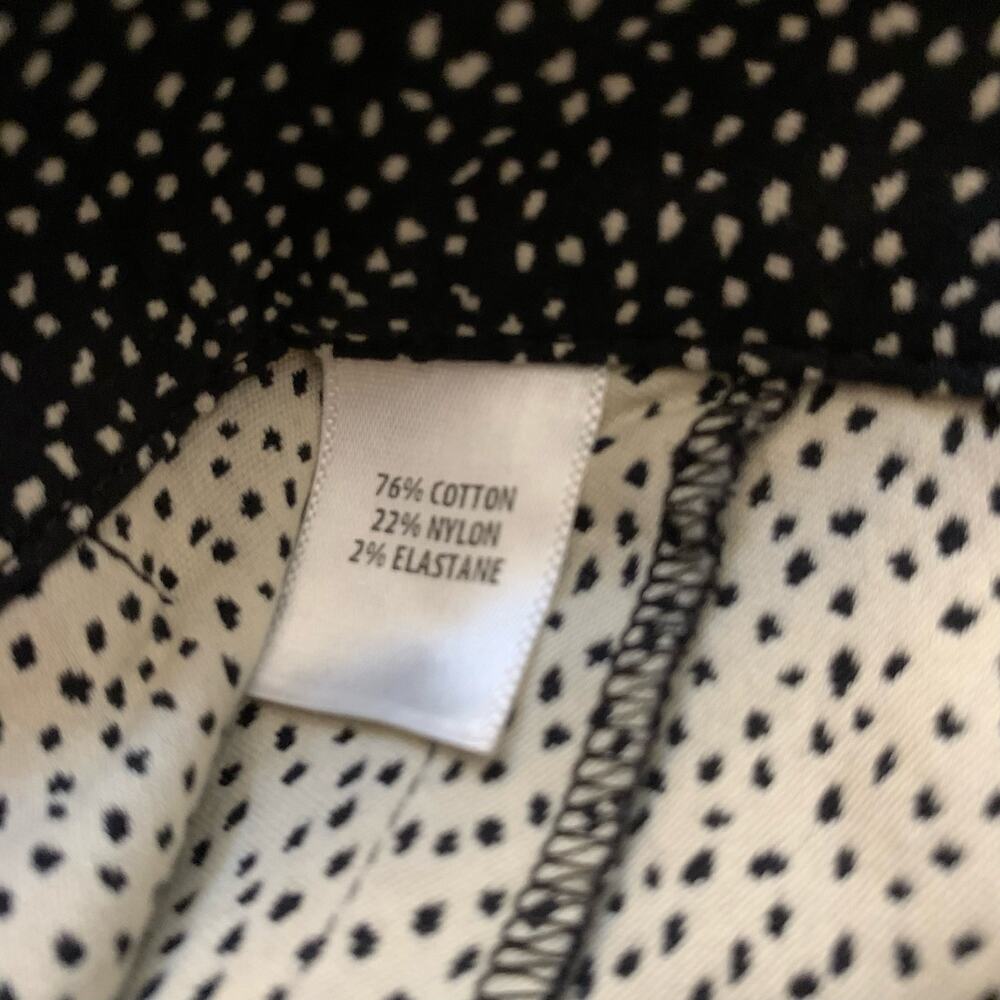 St. John Emma black & cream dot print dress pants size 8 - Picture 8 of 13